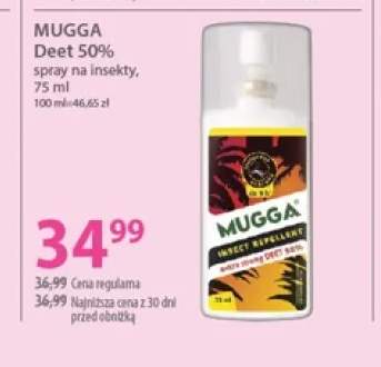 Spray na insekty Mugga Deet 50%
