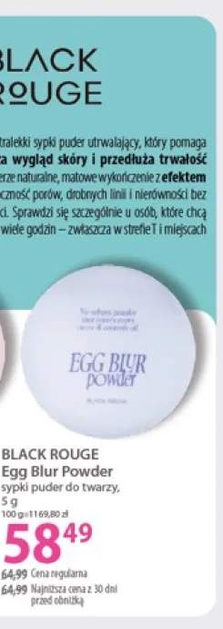 Puder sypki do twarzy Black Rouge Egg Blur Powder