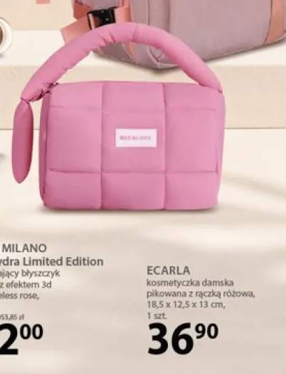 Kosmetyczka damska pikowana Ecarla