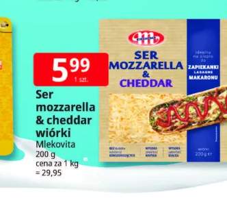 Ser mozzarella & cheddar wiórki Mlekovita