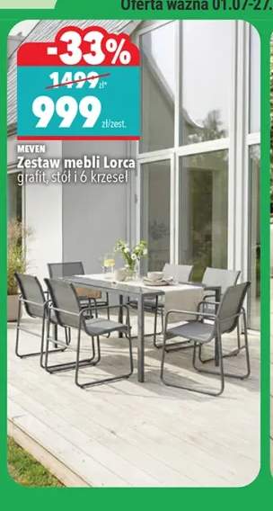 Zestaw mebli Meven Lorca stół + 6 krzeseł