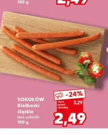 Kiełbaski śląskie bez osłonki Sokołów