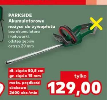 Akumulatorowe nożyce do żywopłotu Parkside