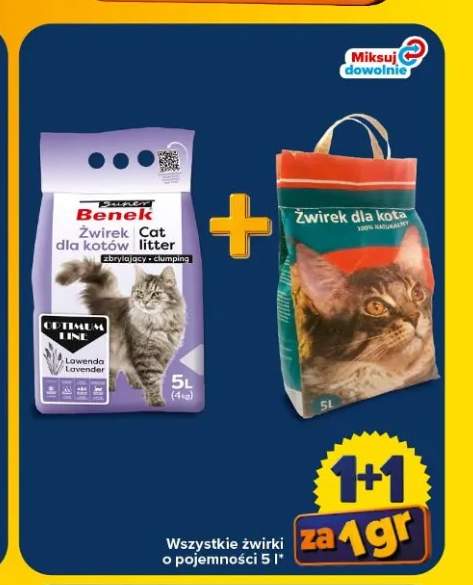 Żwirek dla kota naturalny +2 warianty