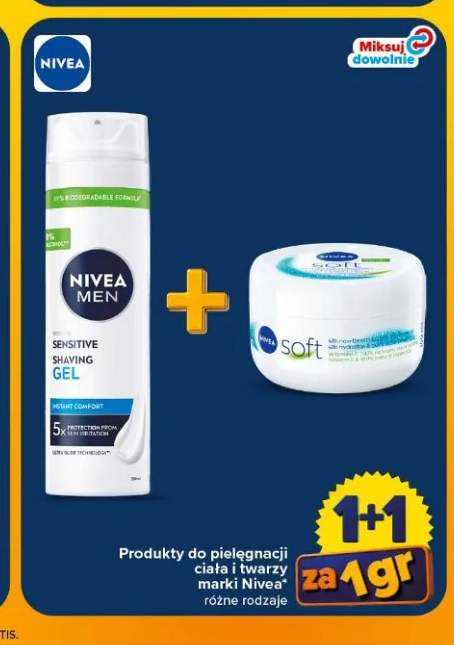 Krem intensywnie nawilżający Nivea Soft +1 wariant