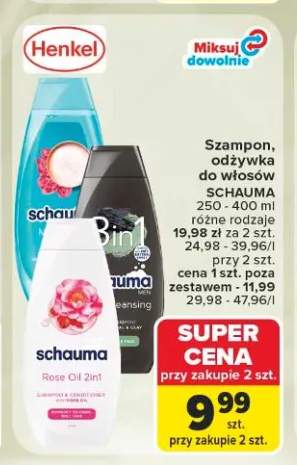 Szampon do włosów Schauma Rose Oil 2in1 +1 wariant