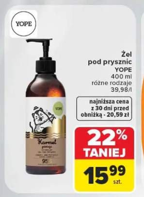 Żel pod prysznic Yope Karmel