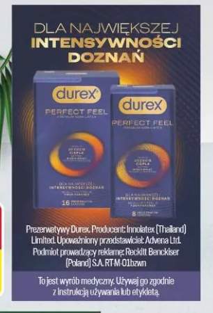 Prezerwatywy Durex Perfect Feel 16 szt