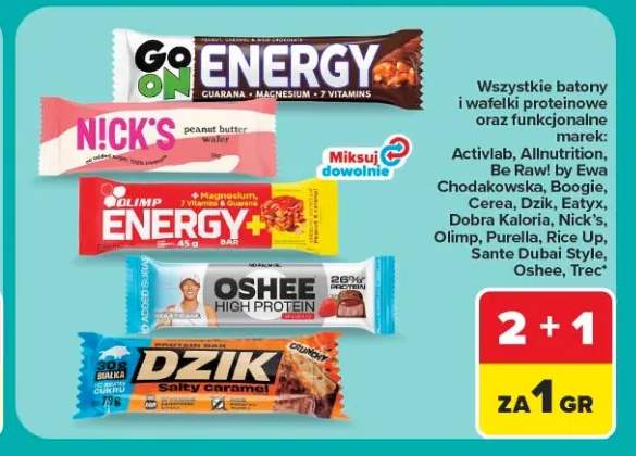 Batony i wafelki proteinowe oraz funkcjonalne +5 wariantów