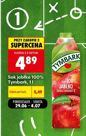 Sok jabłkowy Tymbark 100%