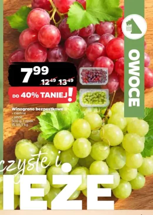Winogrono bezpestkowe ciemne +1 wariant