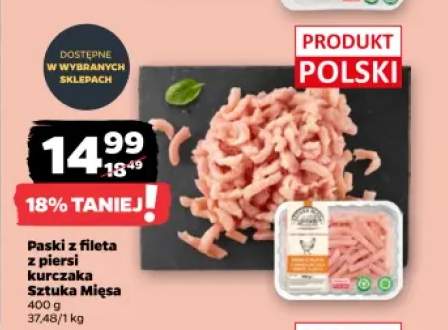 Paski z fileta z piersi kurczaka Sztuka Mięsa