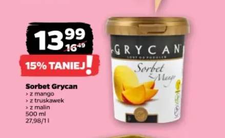 Sorbet Grycan z truskawek +2 warianty