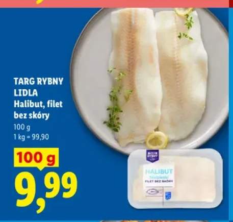 Halibut filet bez skóry Targ Rybny Lidla