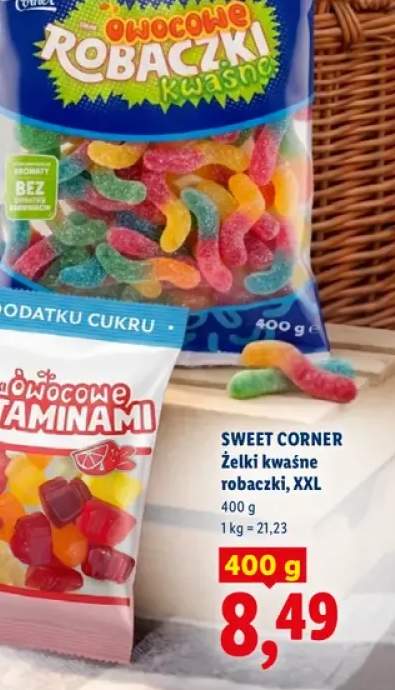 Żelki kwaśne robaczki XXL Sweet Corner