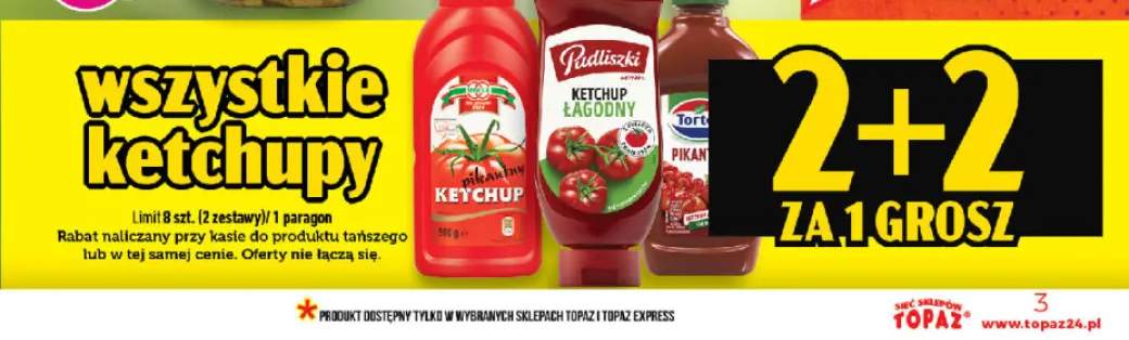 Ketchupy +3 warianty