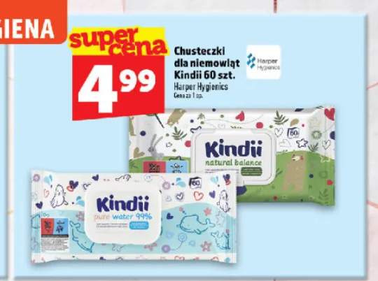 Chusteczki dla niemowląt Kindii
