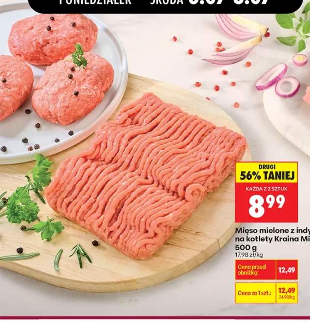 Mięso mielone z indyka na kotlety Kraina Mięs