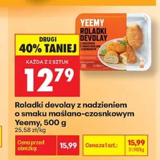 Roladki devolay z nadzieniem o smaku maślano-czosnkowym Yeemy