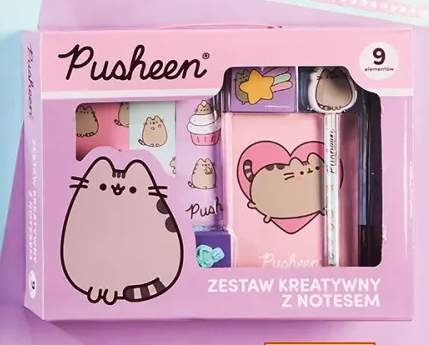 Zestaw kreatywny z notesem Pusheen