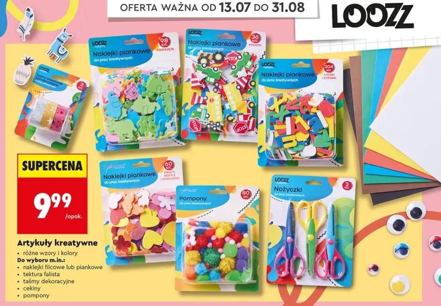Taśmy brokatowe samoprzylepne LOOZZ +6 wariantów