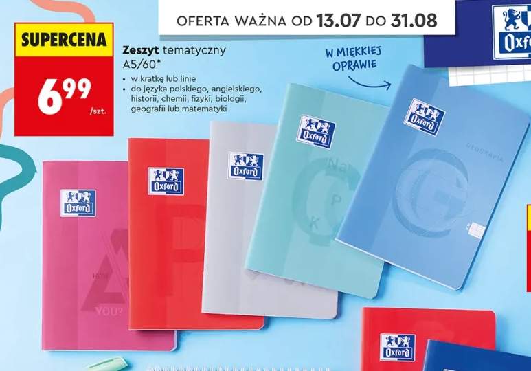 Zeszyt tematyczny Oxford A5/60 do języka polskiego +7 wariantów