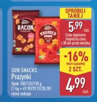 Prażynki o smaku bekonu Sun Snacks +1 wariant