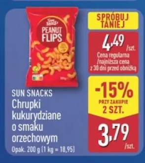 Chrupki kukurydziane o smaku orzechowym Sun Snacks