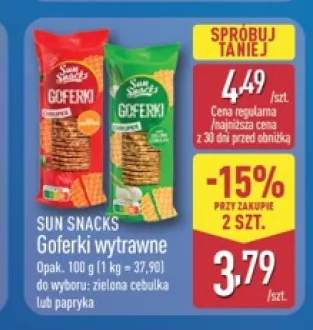 Goferki wytrawne o smaku zielonej cebulki Sun Snacks +1 wariant