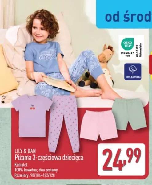 Piżama 3-częściowa dziecięca Lily & Dan