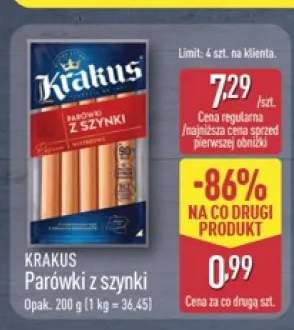 Parówki z szynki Krakus