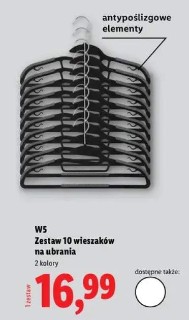Zestaw wieszaków na ubrania 10-pak W5