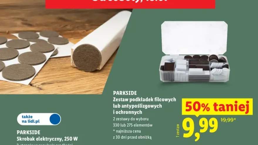 Zestaw podkładek antypoślizgowych i ochronnych Parkside +1 wariant