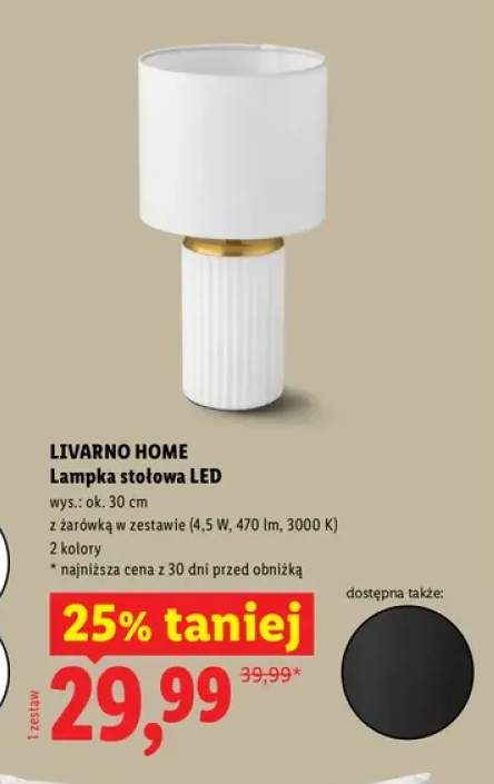 Lampka stołowa LED Livarno Home