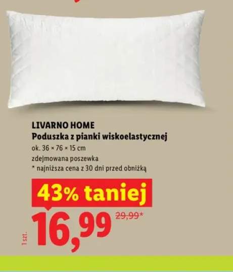 Poduszka z pianki wiskoelastycznej Livarno Home