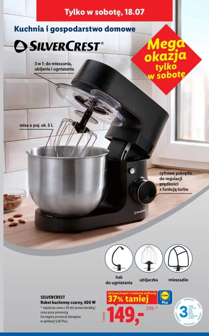 Robot kuchenny czarny Silvercrest