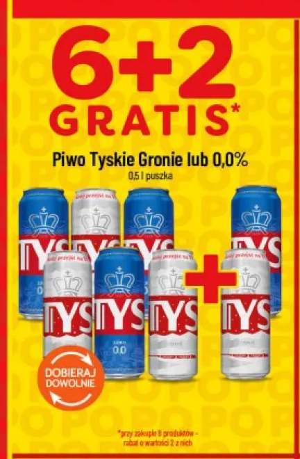 Piwo bezalkoholowe Tyskie +1 wariant