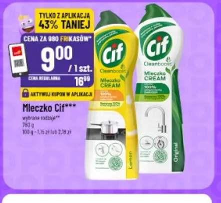 Mleczko do czyszczenia Cif Original +1 wariant