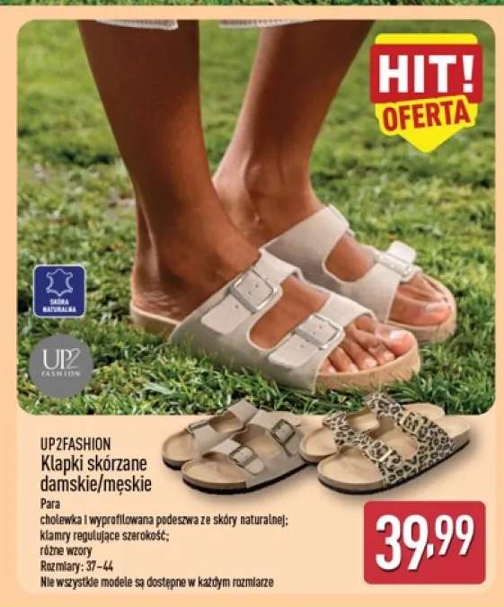 Klapki skórzane damskie UP2FASHION +1 wariant