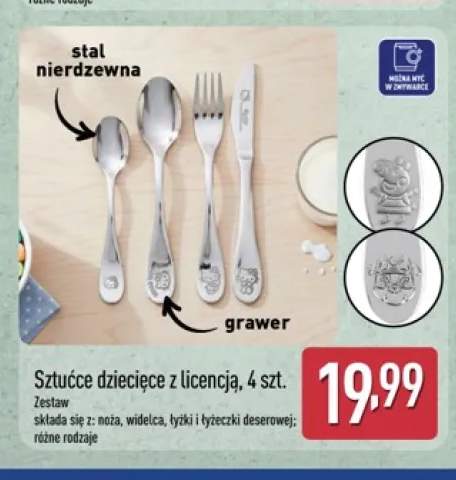 Sztućce dziecięce z licencją