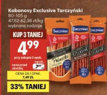 Kabanosy Exclusive Tarczyński chilli +2 warianty