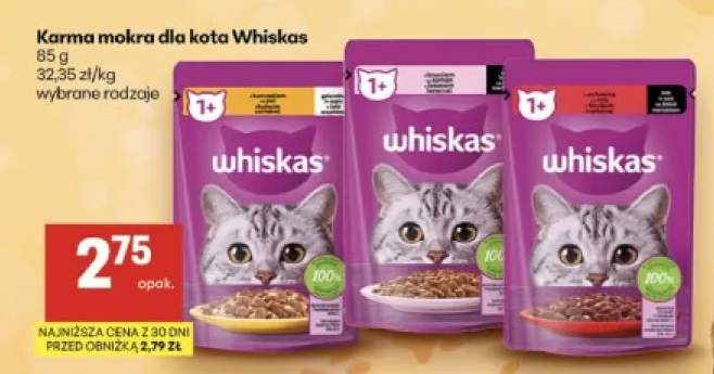 Karma mokra dla kota Whiskas z kurczakiem +2 warianty