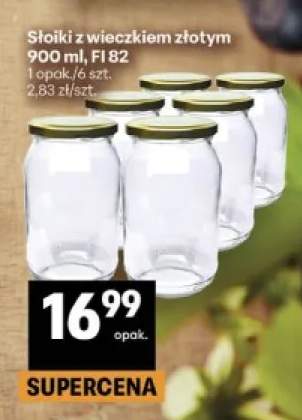 Słoiki z wieczkiem złotym 900 ml FI 82