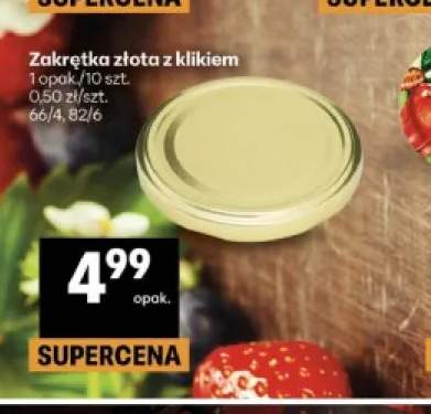 Zakrętka złota z klikiem