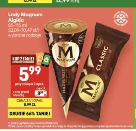 Lody Magnum Algida Hazelnut +1 wariant