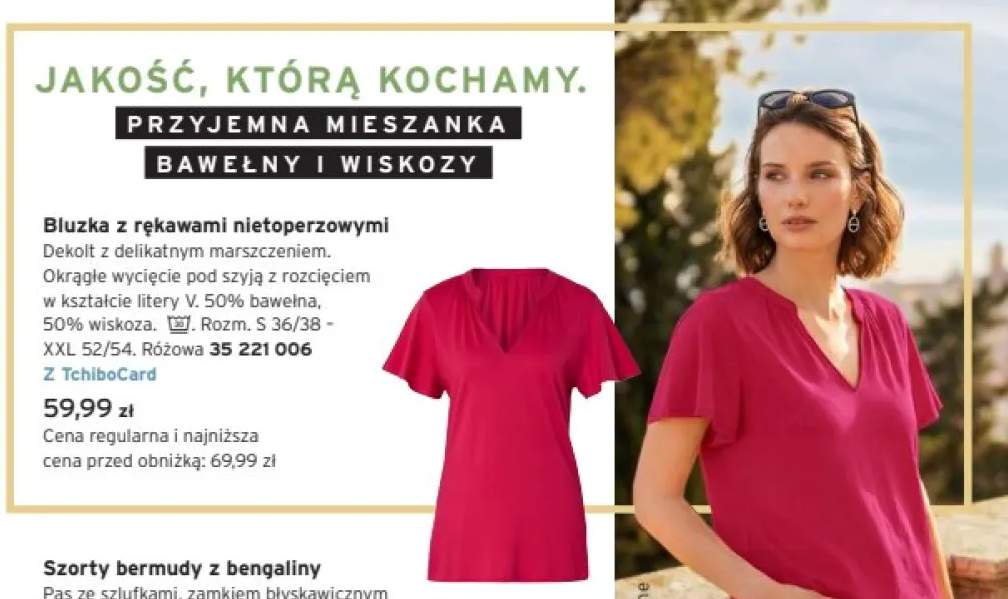 Bluzka z rękawami nietoperzowymi Tchibo