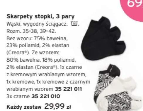 Skarpety stopki 3 pary