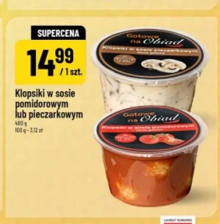 Klopsiki w sosie pomidorowym Gotowe na Obiad +1 wariant