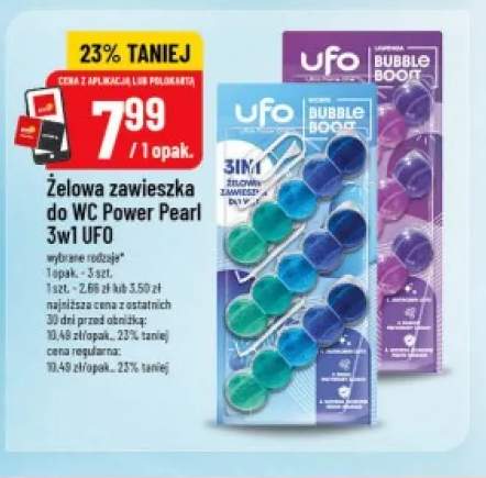 Żelowa zawieszka do WC UFO Bubble Boost Ultra Force One +1 wariant