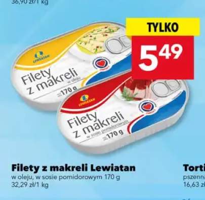 Filety z makreli w oleju Lewiatan +1 wariant